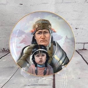 1987, The Chippewa Nation by Perollo,  America&#39;s Indian Heritage from Vague Shadows 8 1/2&#39;&#39; Porcelain Plate