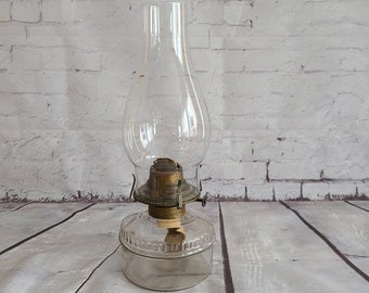 Vintage glazen orkaanolielamp 12,5''