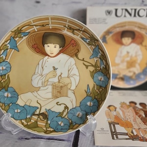 Heinrich Villeroy & Boch UNICEF Our Children No 2 &#39;&#39;Asia&quot; Porcelain Plate, Boxed,  Made in W. Germany