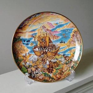 1991, Franklin Mint &#39;&#39;Two by Two&#39;&#39; By Bill Bell Noahs Ark Porcelain Collectors Plate, 1991