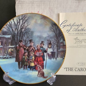 The Carollers by Lloyd Garrison, 1991 Scenes of Christmas Past from W.S. George Fine China Collector Plate