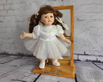 Rare My First Ballet Class Vintage Porcelain Doll 11'' tall