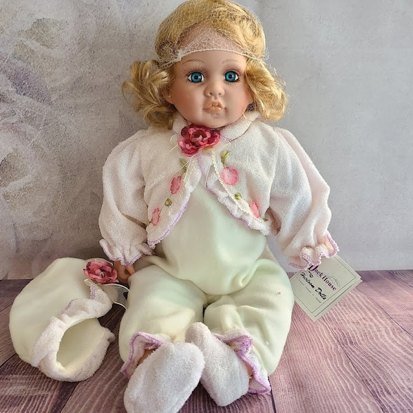 Duck House by Heirloom Dolls Jaylyn 21.5'' Vinyl Head Hands Soft Body Doll, in Original Box, Certificate of Authenticity