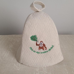 Wool Sauna Hat &quot;Monkey&quot; Finn Steam Room Bath Cap