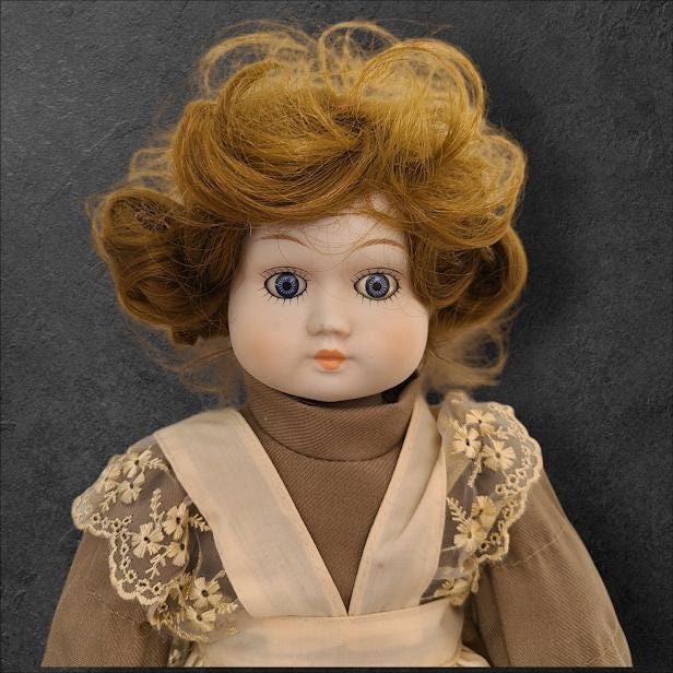 1980's, Vintage Music Porcelain Doll by Zasan7 Pat. P 18 1980's, Vintage Music Porcelain Doll by Zasan7 Pat. P 18
