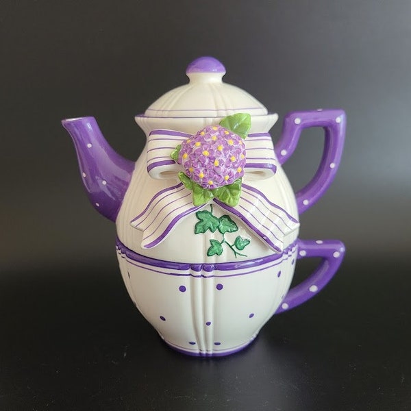 Purple Teapot Etsy