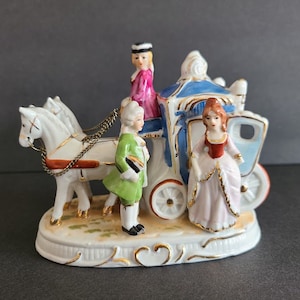 Vintage Hand Painted Porcelain Courting Victorian Couple Figurine