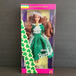 Irish Barbie Doll from Dolls of the World Collection, Special Edition by Mattel 1994, Vintage Barbie Doll in Folk Costume, # 12998