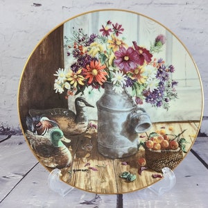 1991, &#39;&#39;Homespun Beauty&#39;&#39; Flores da série Grandma&#39;s Garden por Glenna Kurz de W.S. George