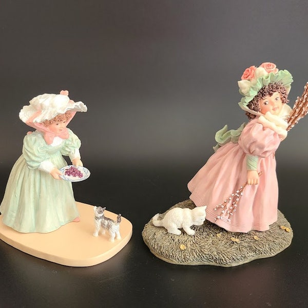 1989, Kitty's Lunch H1355 OR 1992,'' Playful Companions'' M0003 by Maud Humphrey Bogart Porcelain Ceramic Figurines