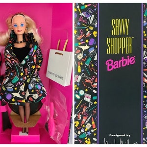 Savvy Shopper Barbie Doll Designed by Nicole Miller, Mattel 1994, # 12152