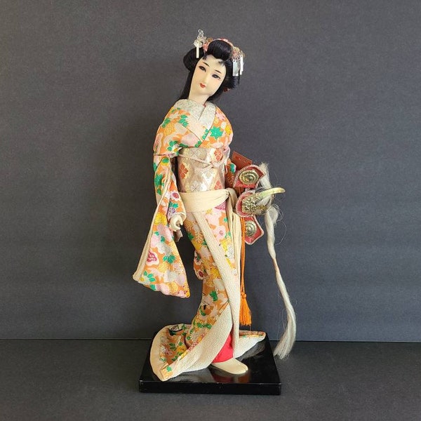 Poupée Geisha vintage 60-70s #13