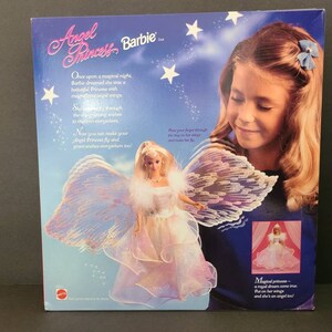 1996 Angel Princess Barbie Doll in Blue-White Gown - UK