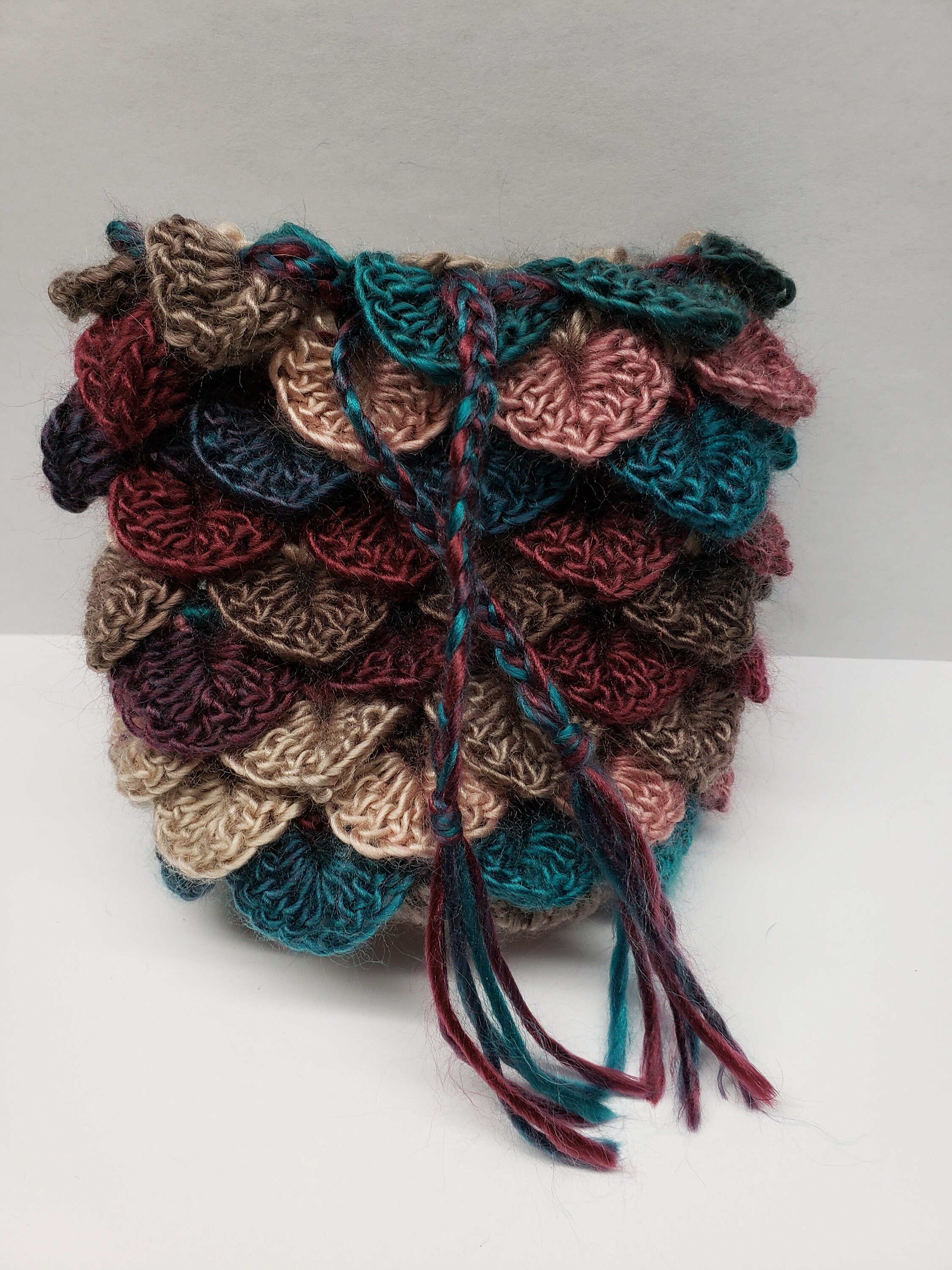 crochet dragon egg dice bag