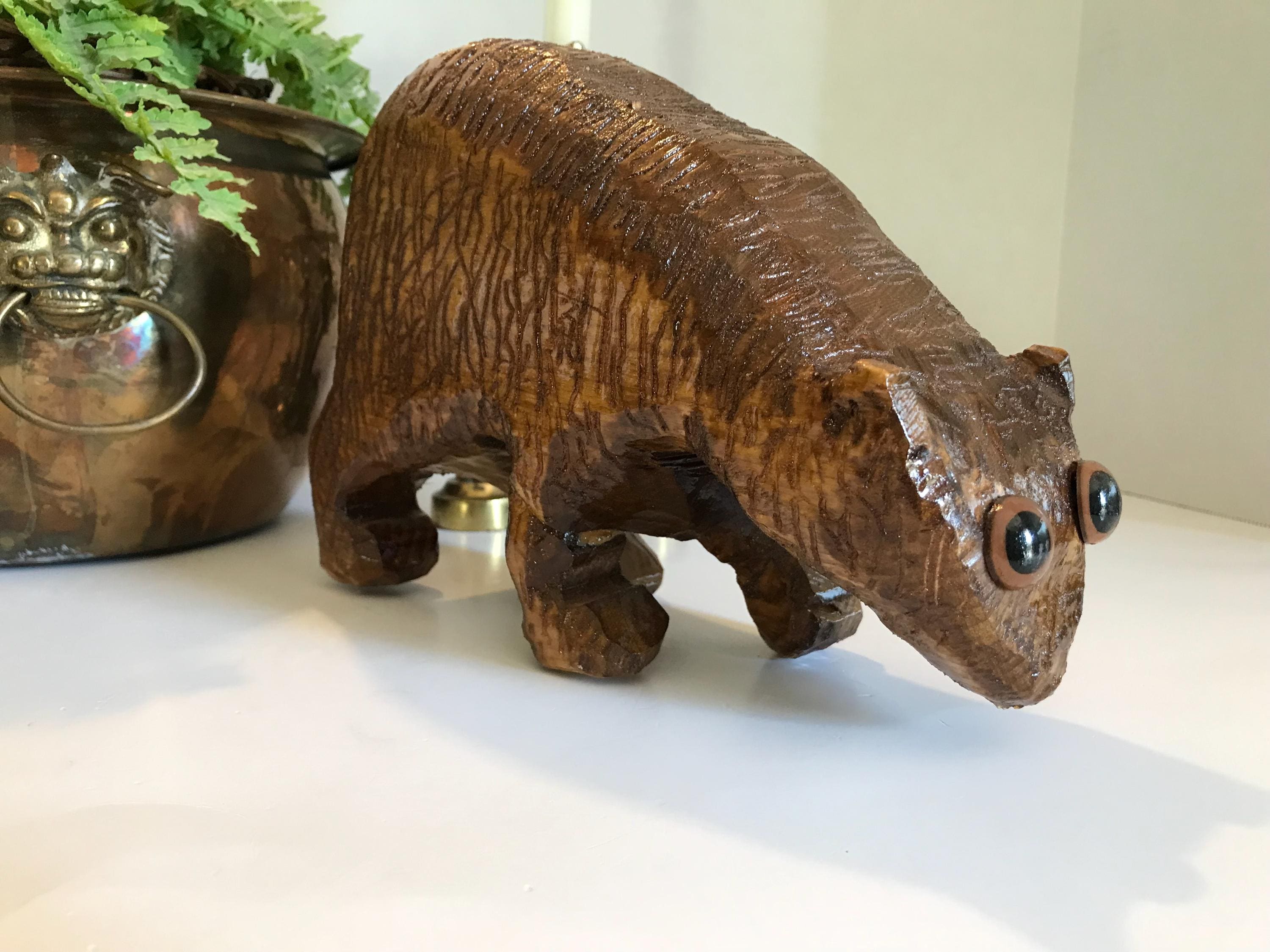 クマ木製彫刻 木彫り 木製 木彫りのクマ 彫刻