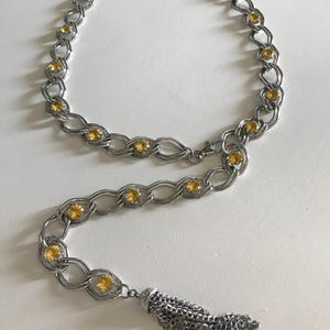 Elizabeth II Silver-Tone Charm Chain Belt Queen elizabeth ii belt - Gem main image 3