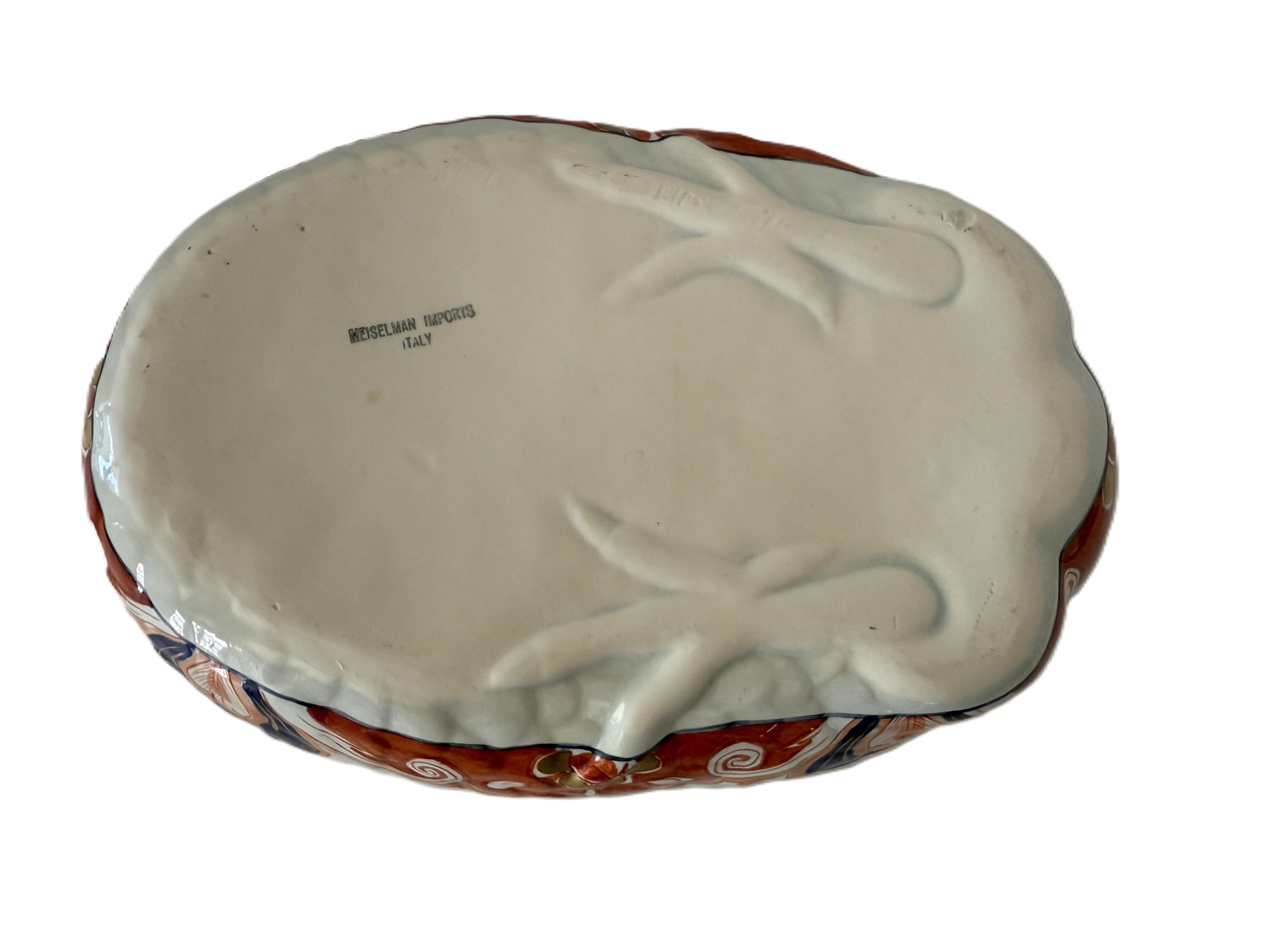 Vintage Meiselman Italy Imari Style Rooster Tureen, Italian
