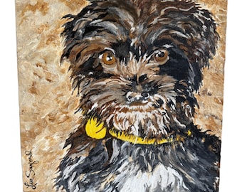ヨークシャーテリアのアートプリント - サイン入り色鉛筆犬の肖像画