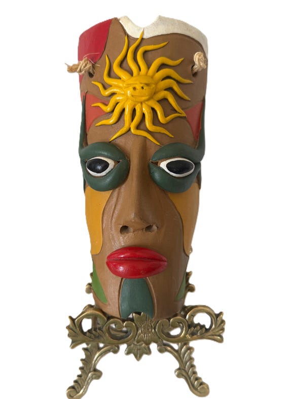 Vintage Moacir Mestre Vitalino Brazilian Folk Art Hand Painted