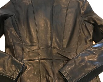 マイケル・コース レザー モトスタイル ジャケット、サイズ M