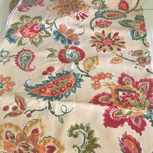 Richloom peachy pink floral fabric, Richloom original screen print design bold floral home decor fabric, Richloom pink floral fabric, 44x104