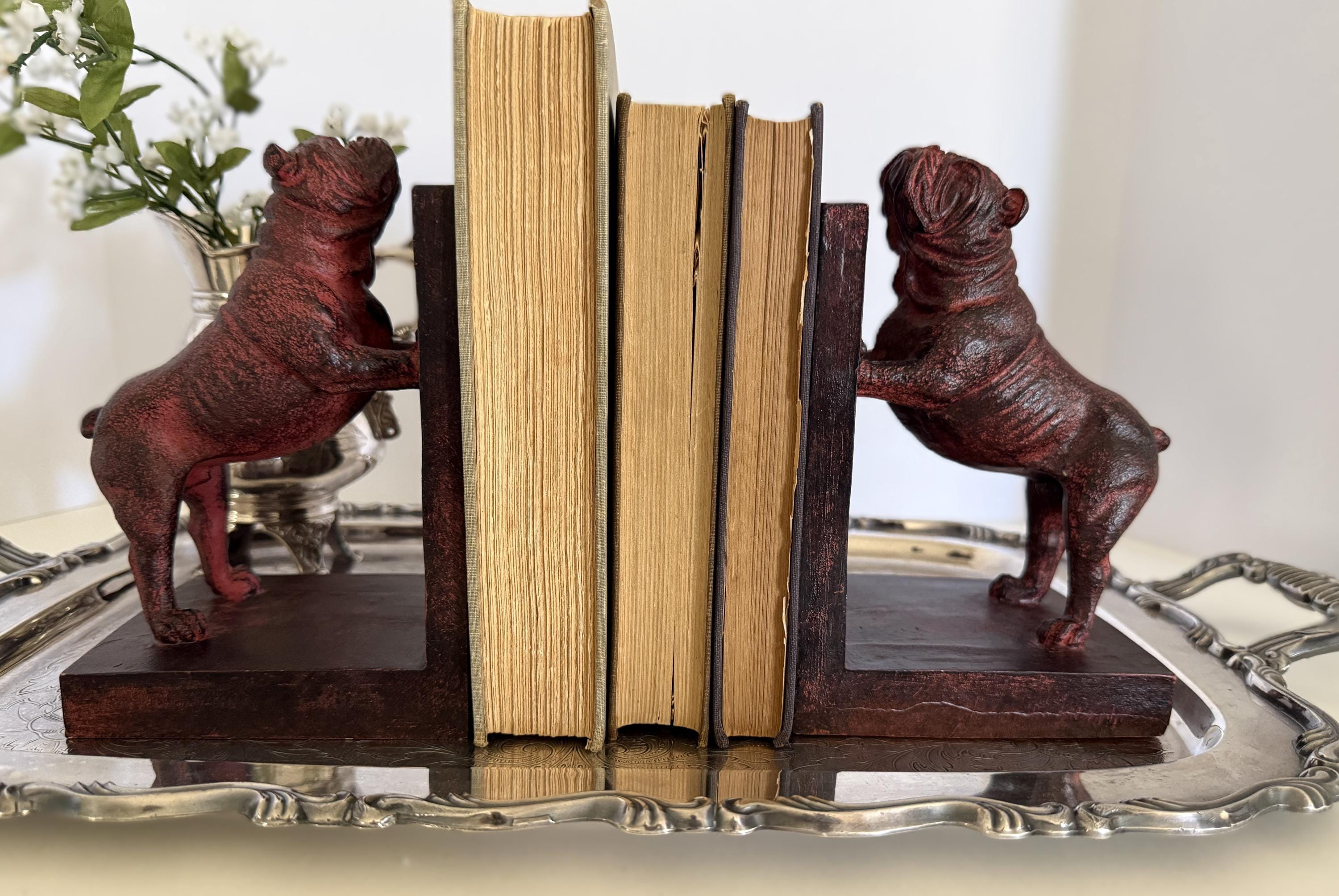 English Bulldog Book Ends - Etsy