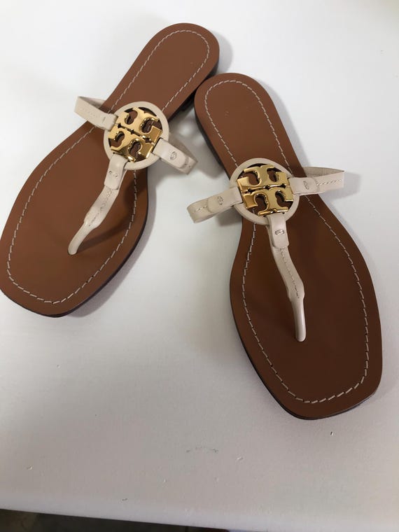 Tory Burch Tan Leather Sandals, Size 8M, Tory Burch Beige Leather