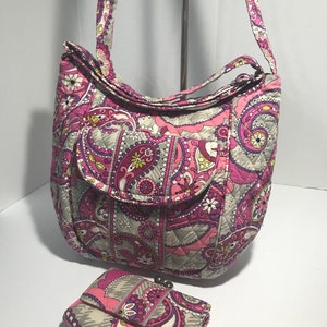 Vera Bradley quilted pink paisley purse and wallet set, Vera Bradley purse, Vera Bradley wallet, Vera Bradley pink purse