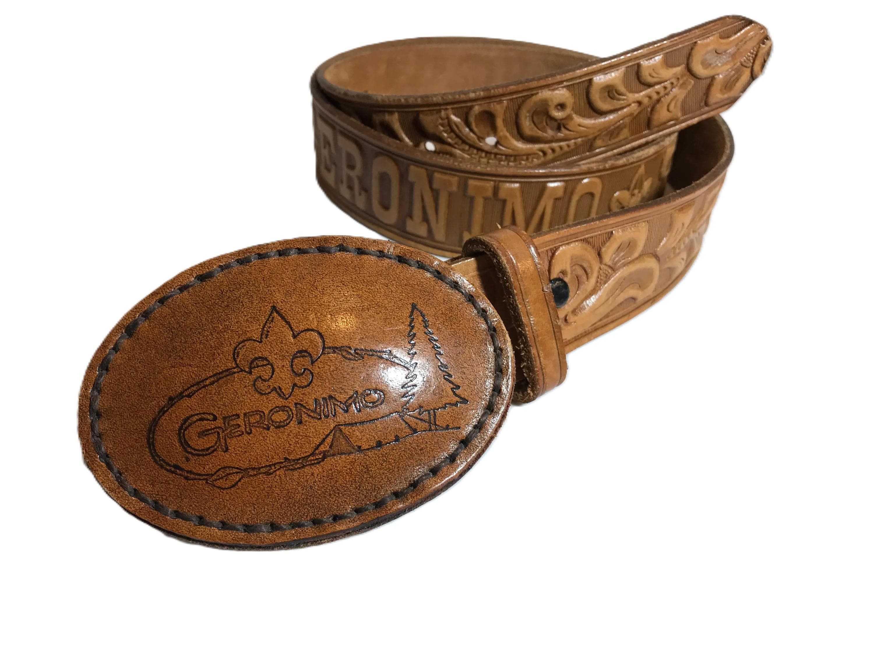 Tony Lama Tooled Leather Belt - Etsy