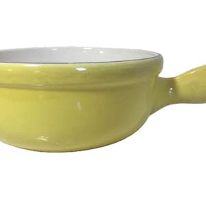 Vintage Micro Onde fondue pot, Vintage CCF Micro Onde żółty fondue pot, Vintage żółty fondue pot, Micro Onde, Francja żółty fondue pot