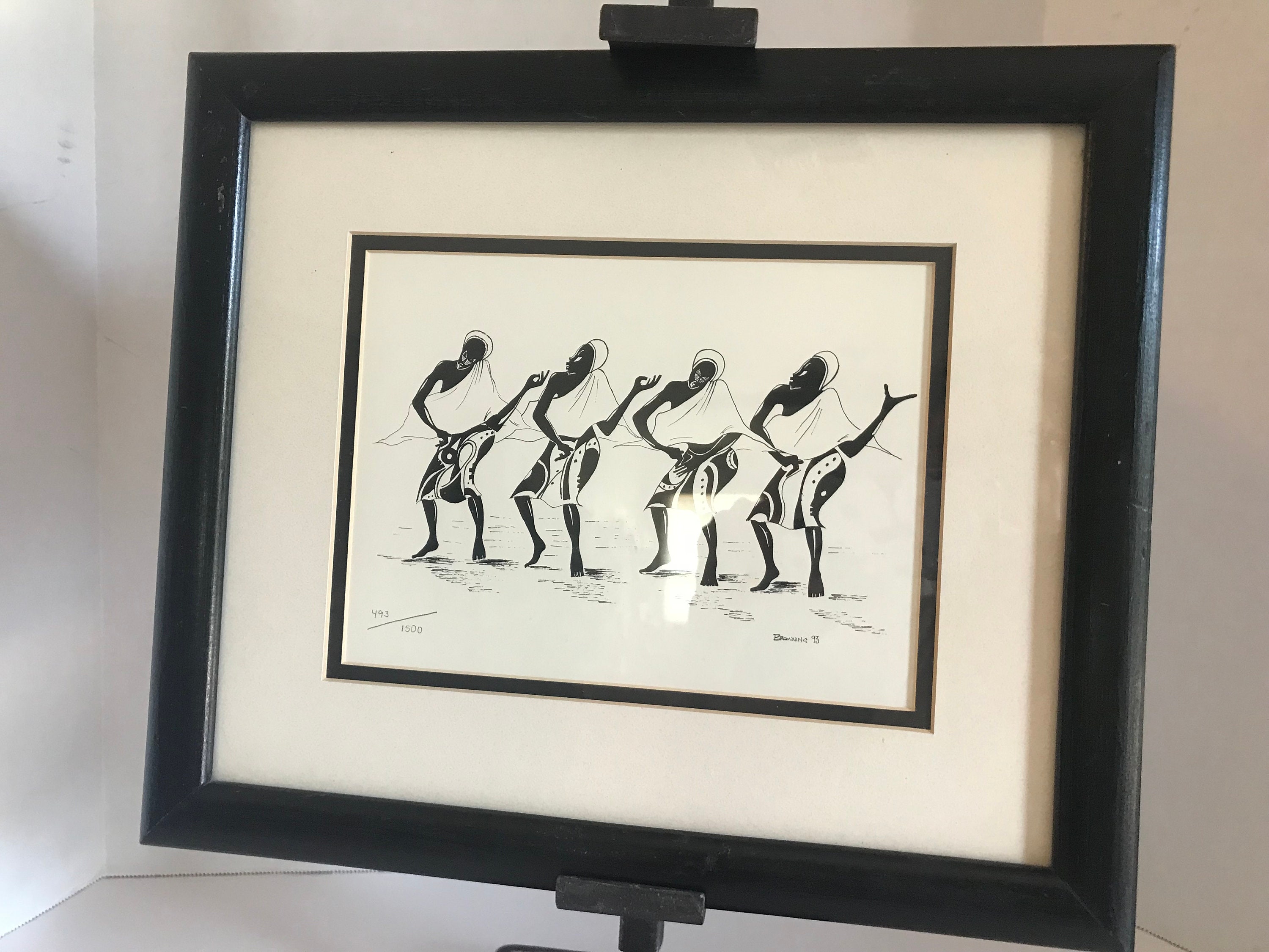 Vintage Pier One Imports Numbered Lithograph Art, Vintage