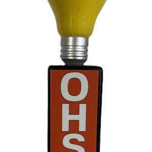 Vintage OHSO Arizona Craft Beer Tap Handle Yellow Lightbulb Bar Pull Breweriana