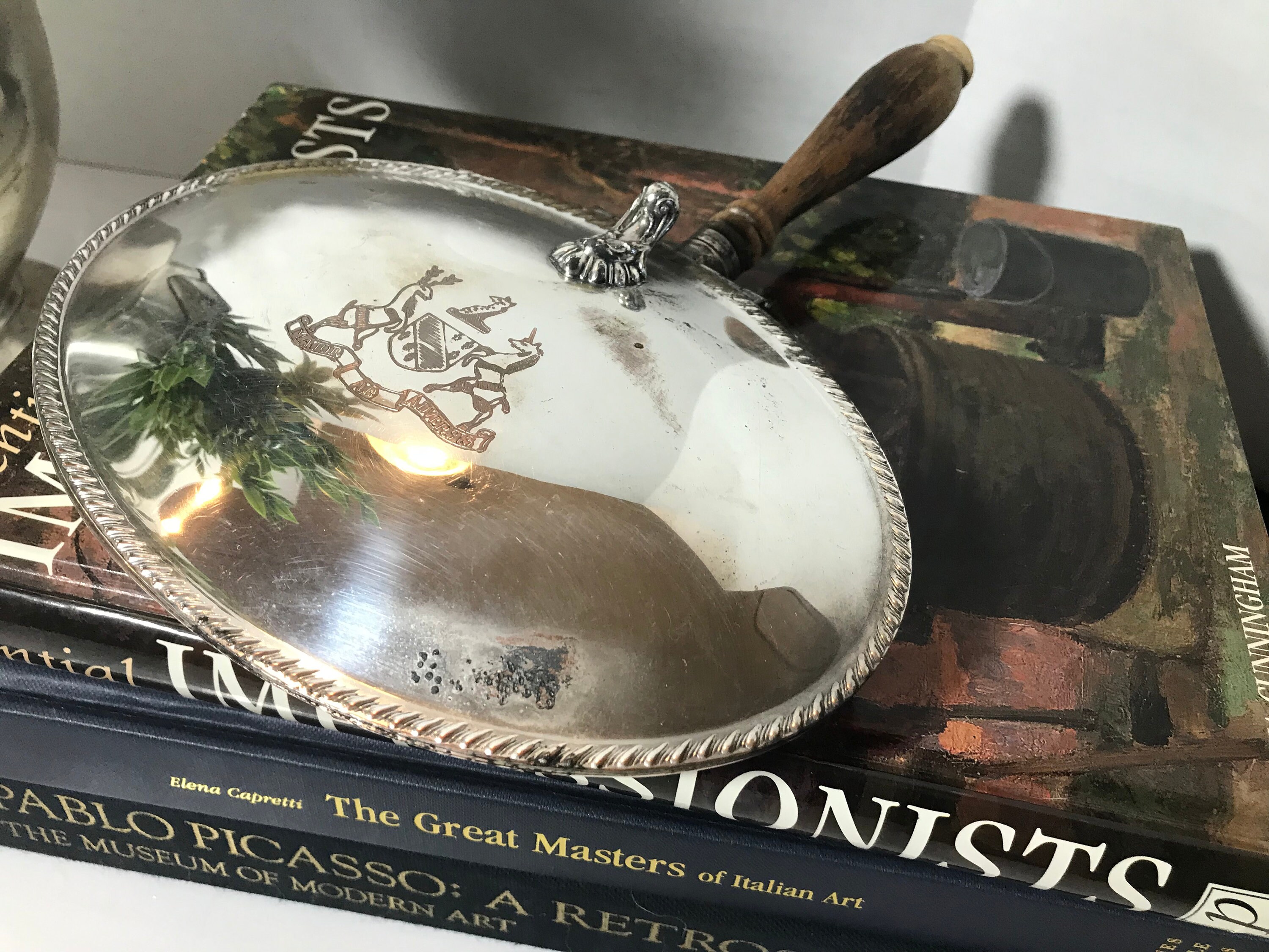 Vintage Silverplate Silent Butler, Vtg B Rogers Silver Co Crumb