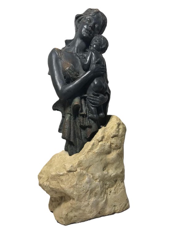 Vintage Bronze Luis La Fuente Statue, Vintage La Fuente Bronze