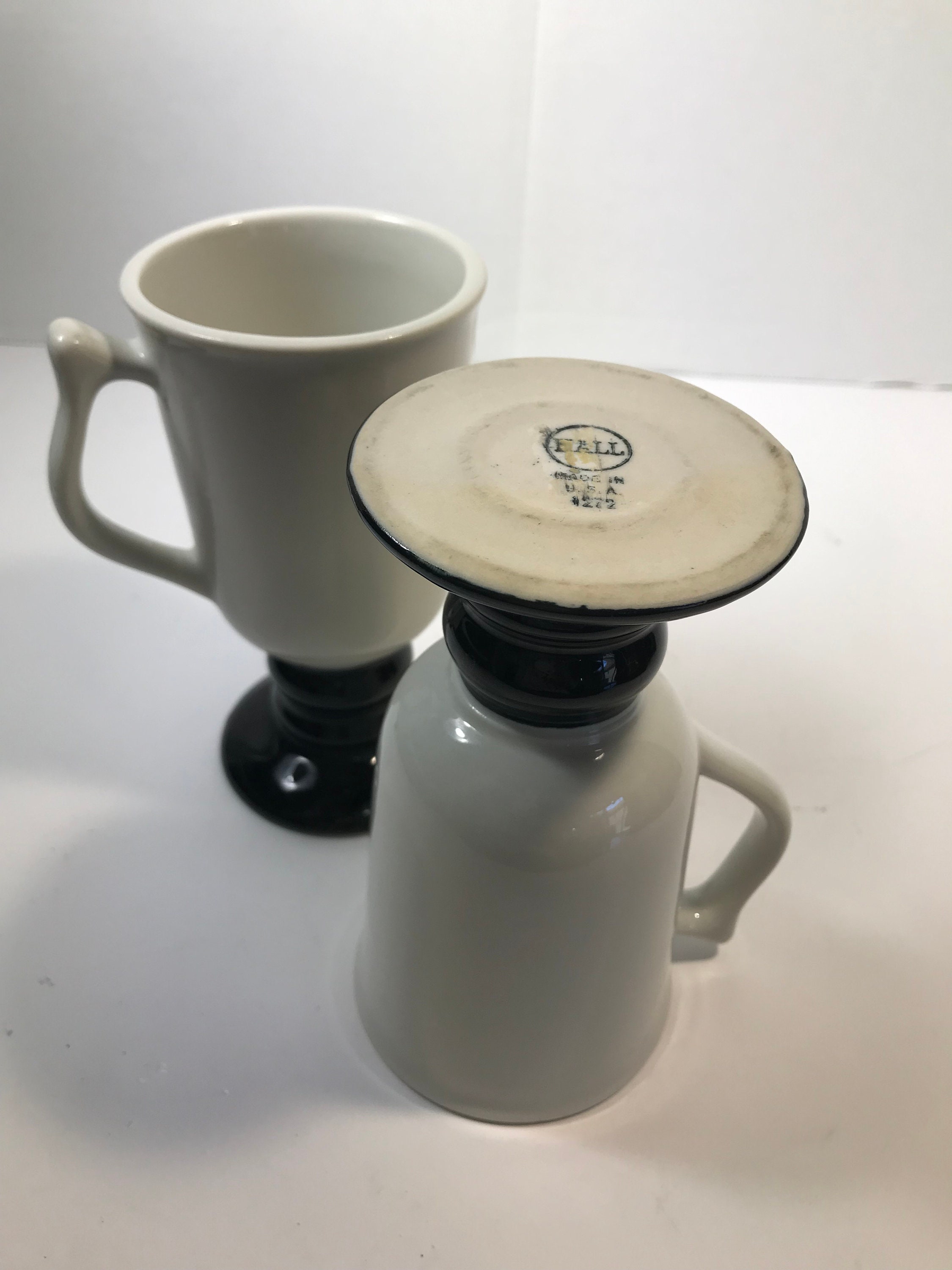 Five Vintage Footed 1273 Irish Coffee Mugs Hall Commercial 