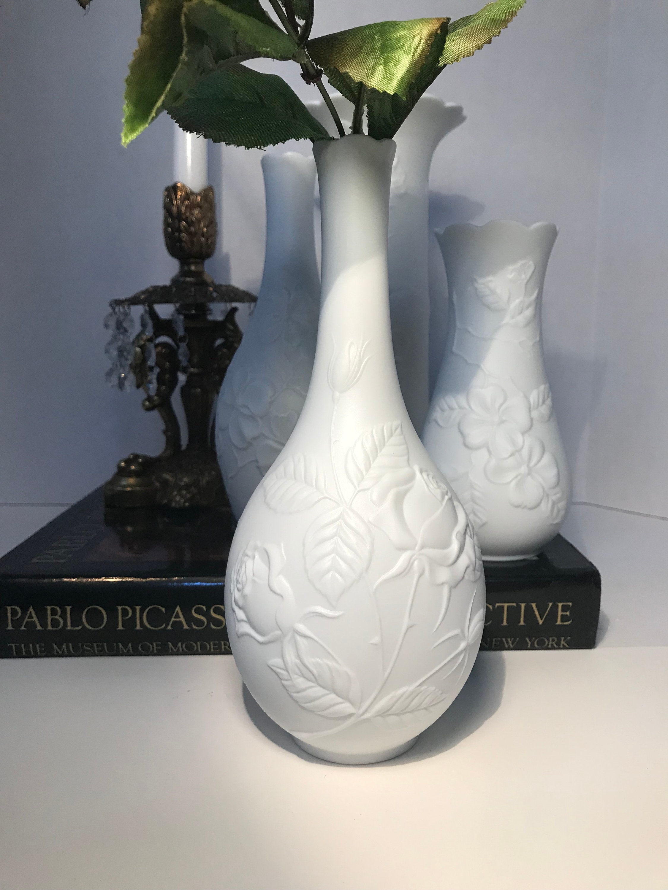 Vintage Kaiser Germany Porcelain Vase, Kaiser Porcelain White