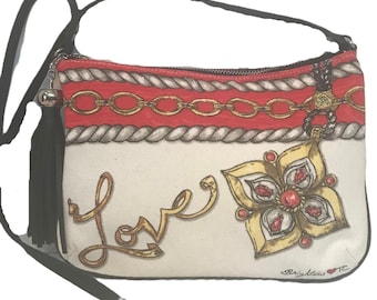 Brighton crossbody purse, Brighton purse, Brighton canvas purse, Brighton crossbody canvas bag, Brighton handbag, Brighton canvas tote