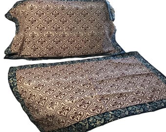 Conjunto de fronhas Anthropologie, fronhas Anthropologie 60x100 cm, conjunto de fronhas com estampa batik, fronha Anthropologie, capa de almofada Anthropologie