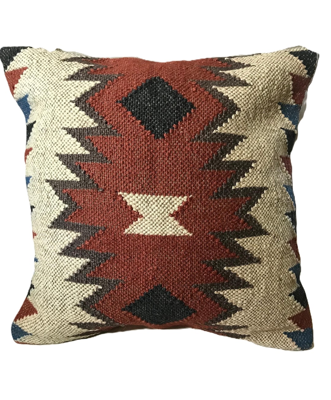 Vintage Kilim Pillow Cover 18x18, Boho Tribal Wool Cushion Cover ...