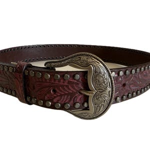 Vintage Wide Sikka Belt Queen Elizabeth Chinese Luck Coin Accents Brown Leather Elizabeth Coin Belt - Etsy main image 3