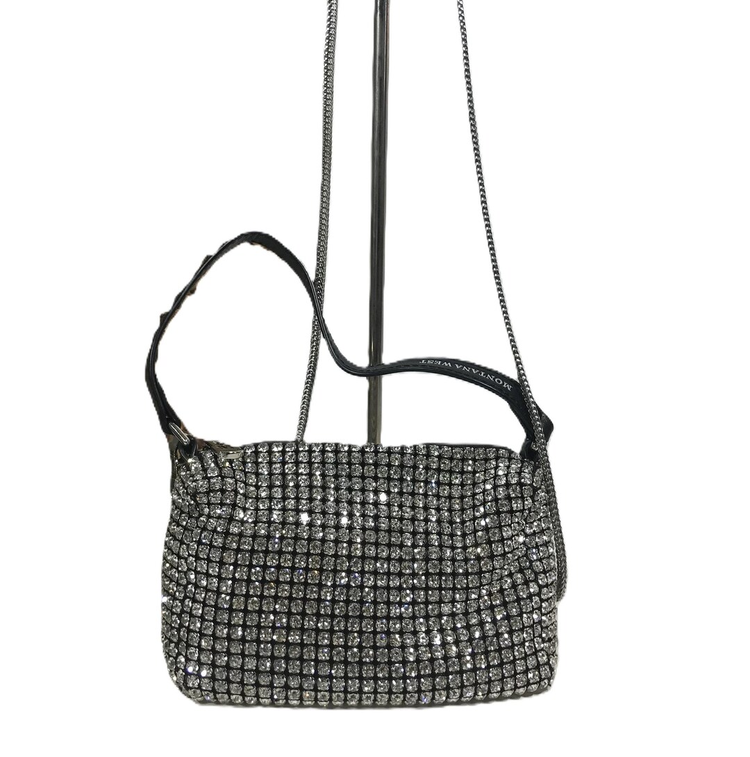 Montana West Rhinestone Purse, Small Black Crystal Covered Handbag - Main Image