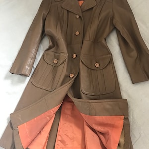 Dan di Mode Burgundy Genuine Leather Coat (M)