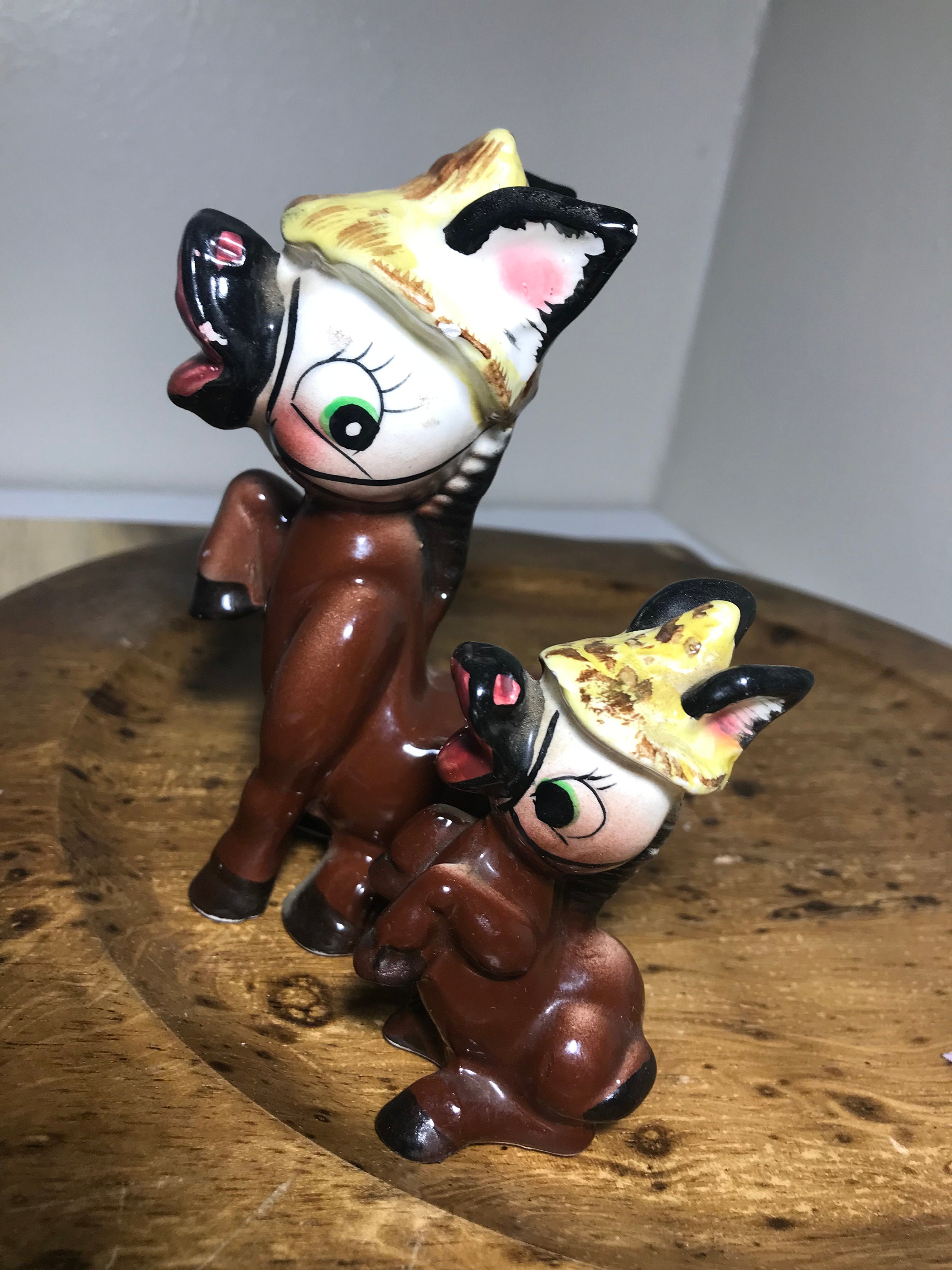 Vintage 1950s Donkey Salt and Pepper Shakers Vintage 1950s Etsy