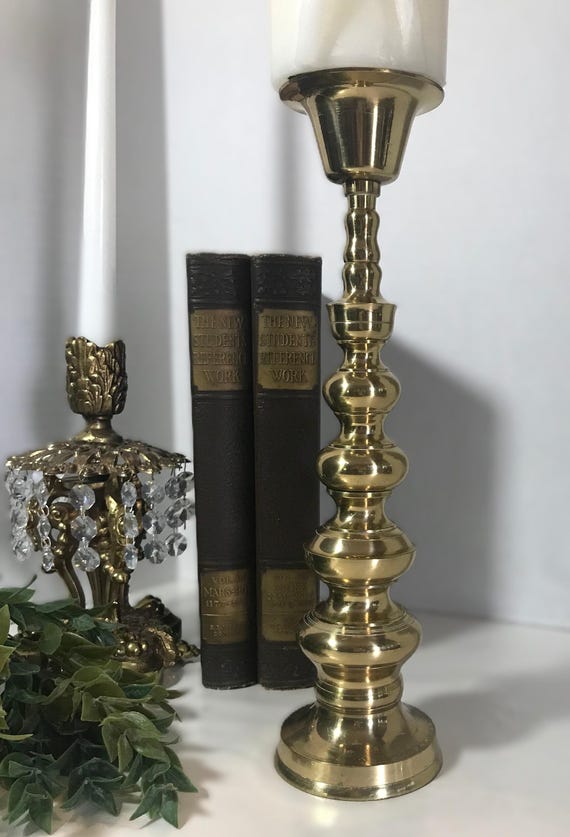 Vintage Kerzenhalter aus Messing, Vintage Kerzenständer aus Messing, großer Kerzenhalter aus Messing, Vintage Kerzenhalter aus Messing, Kerzenhalter aus Messing