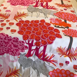 Vintage 2002 Ikea vibrant Scandanavian home decor fabric, 6 yards, Ikea N. Aalto, Hagman and Laine designed folkart style fabric
