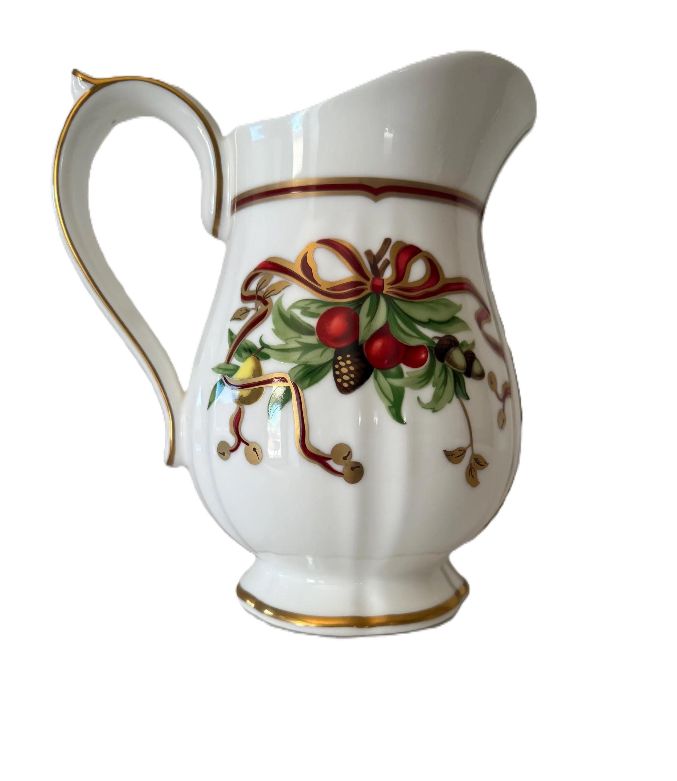 Vintage Tiffany & Co. Retired Holiday Pitcher – 1996 White
