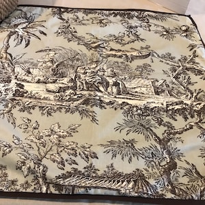 Sage green and brown toile pillow sham, brown and sage green toile euro pillow sham 25x25&quot;, toile pillow covers, elegant toile pillow shams