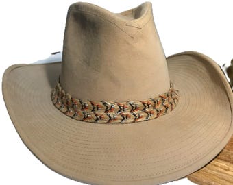 Vintage 1970s Levi Strauss Suede Look Cowboy Western Hat  display picture 2