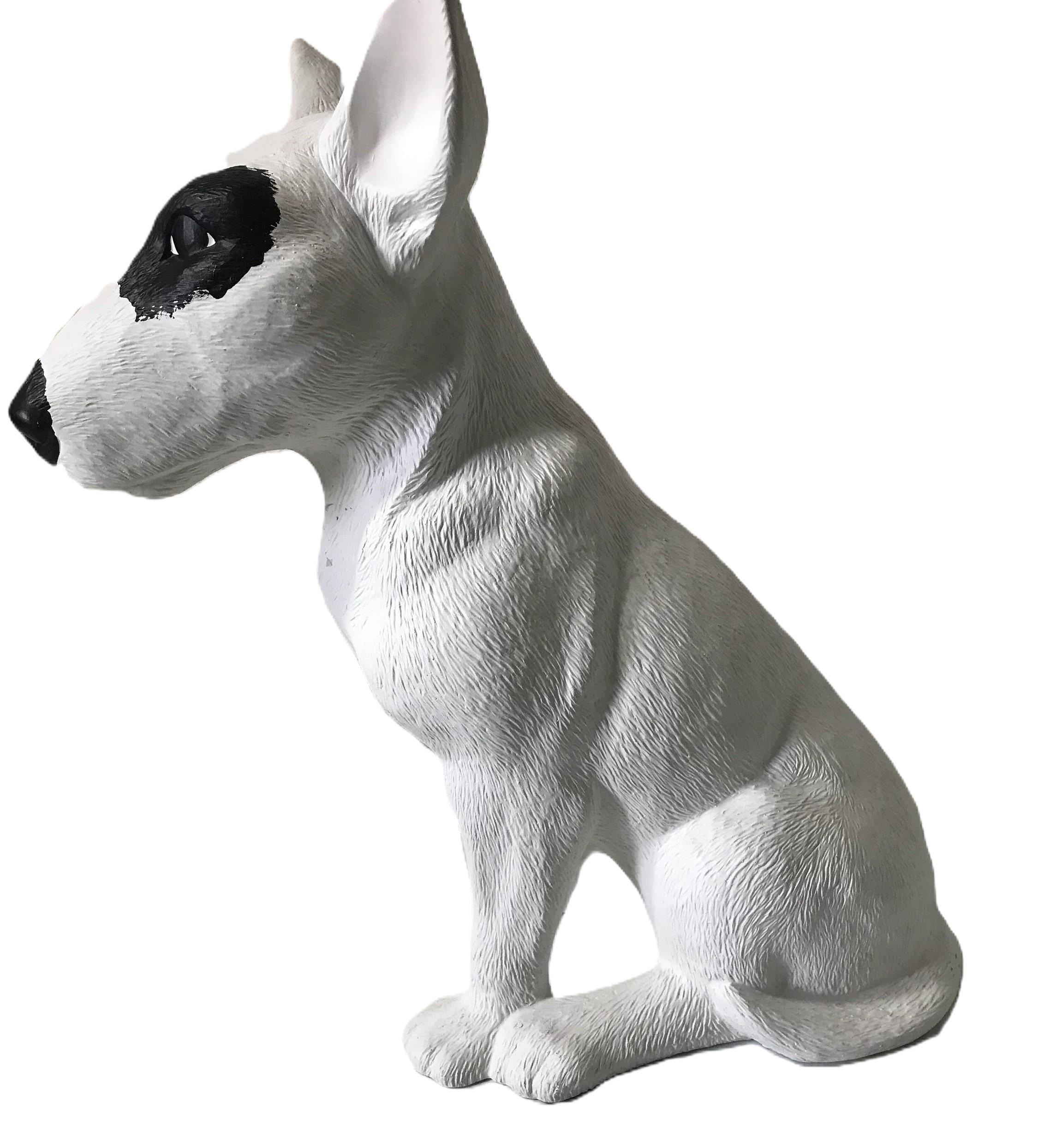 Vintage 1987 Signed Spuds Mackenzie White Dog With Spotted Eye