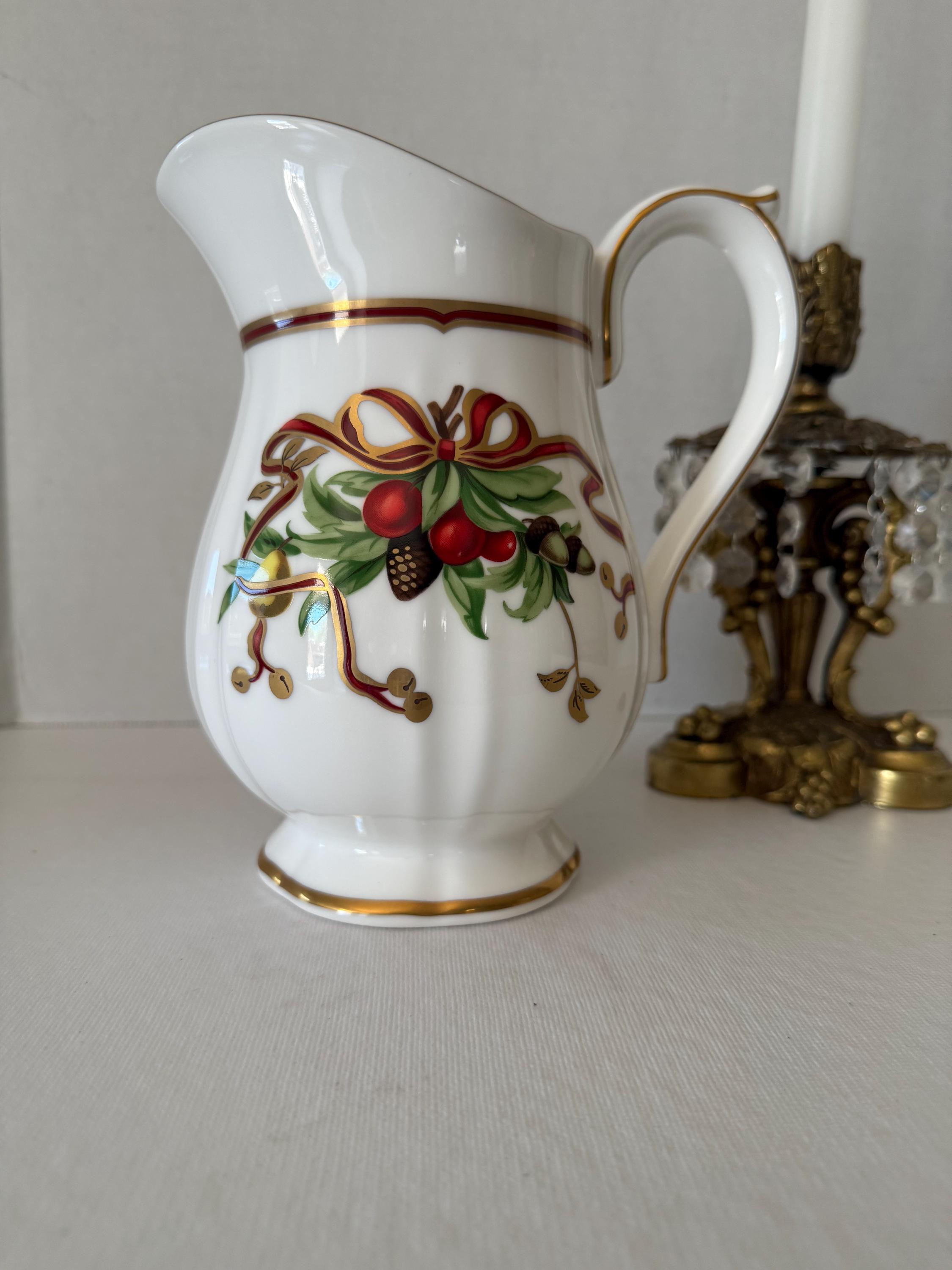Vintage Tiffany & Co. Retired Holiday Pitcher – 1996 White